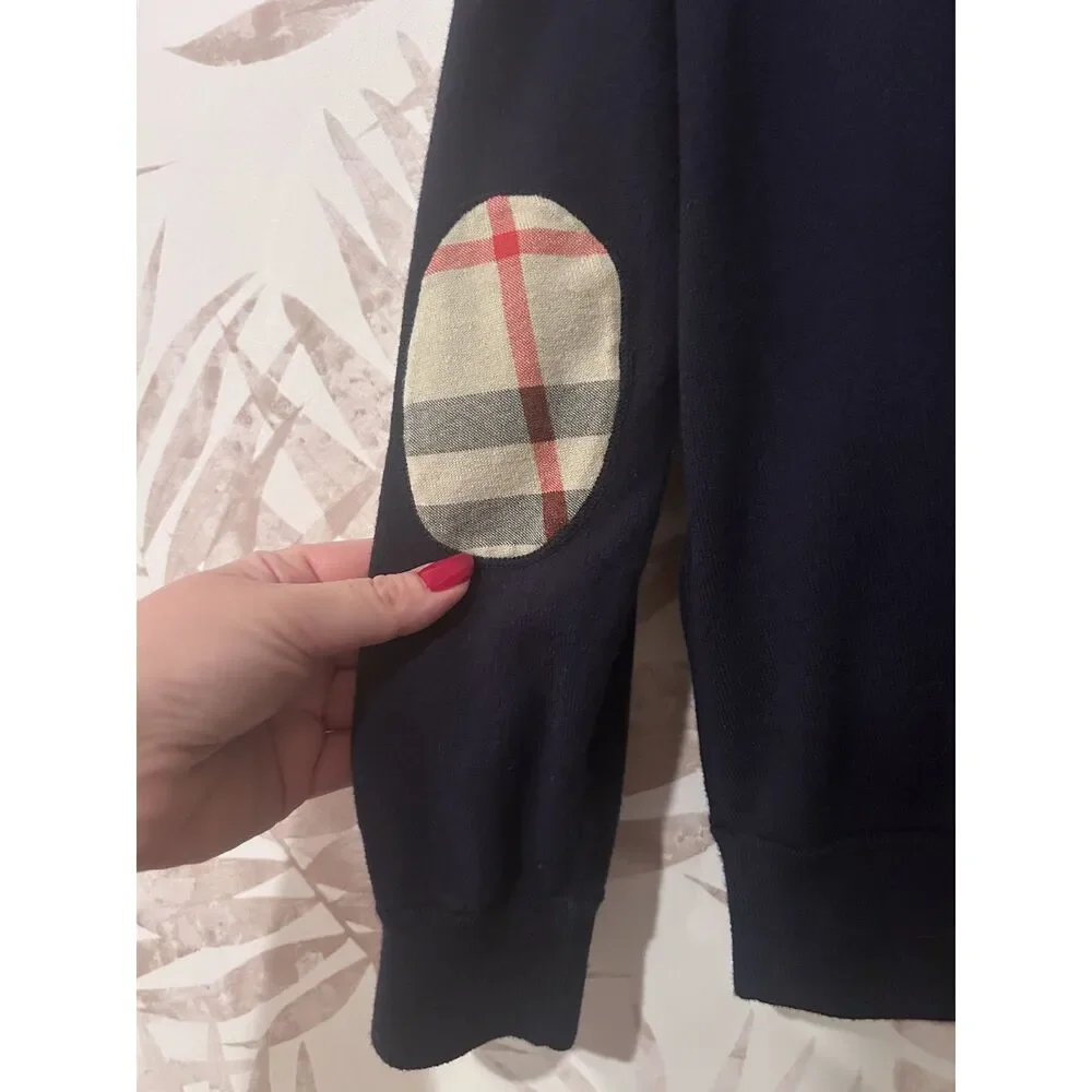 Burberry Boys Sweater Size 10Y Designer Check Knit - Picture 5 of 8